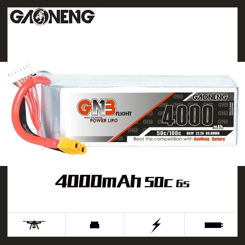GAONENG GNB 4000mAh 6S 50C 100 - Drone Battery 4S 评论和价格
