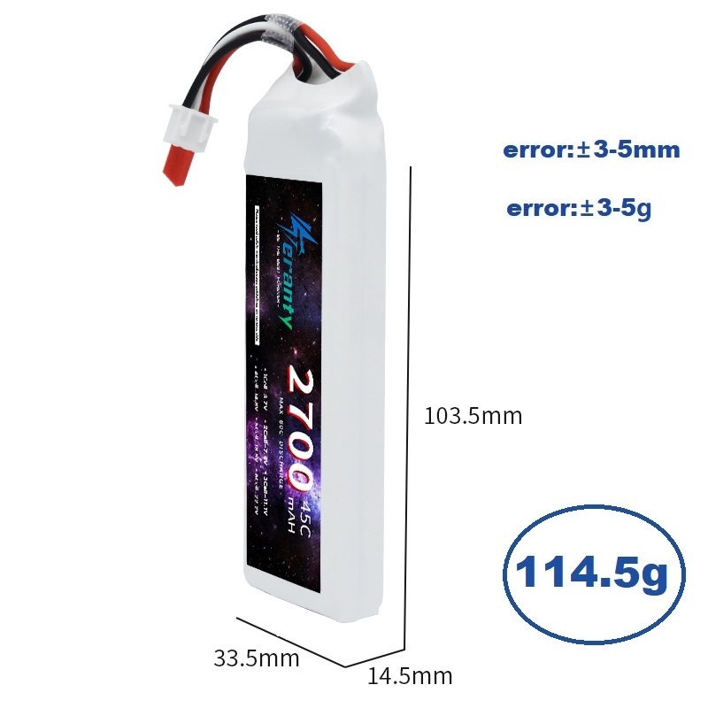 1/3PCS 2S 7.4V Lipo Battery 27 - Drone Battery Connector 评论和价格