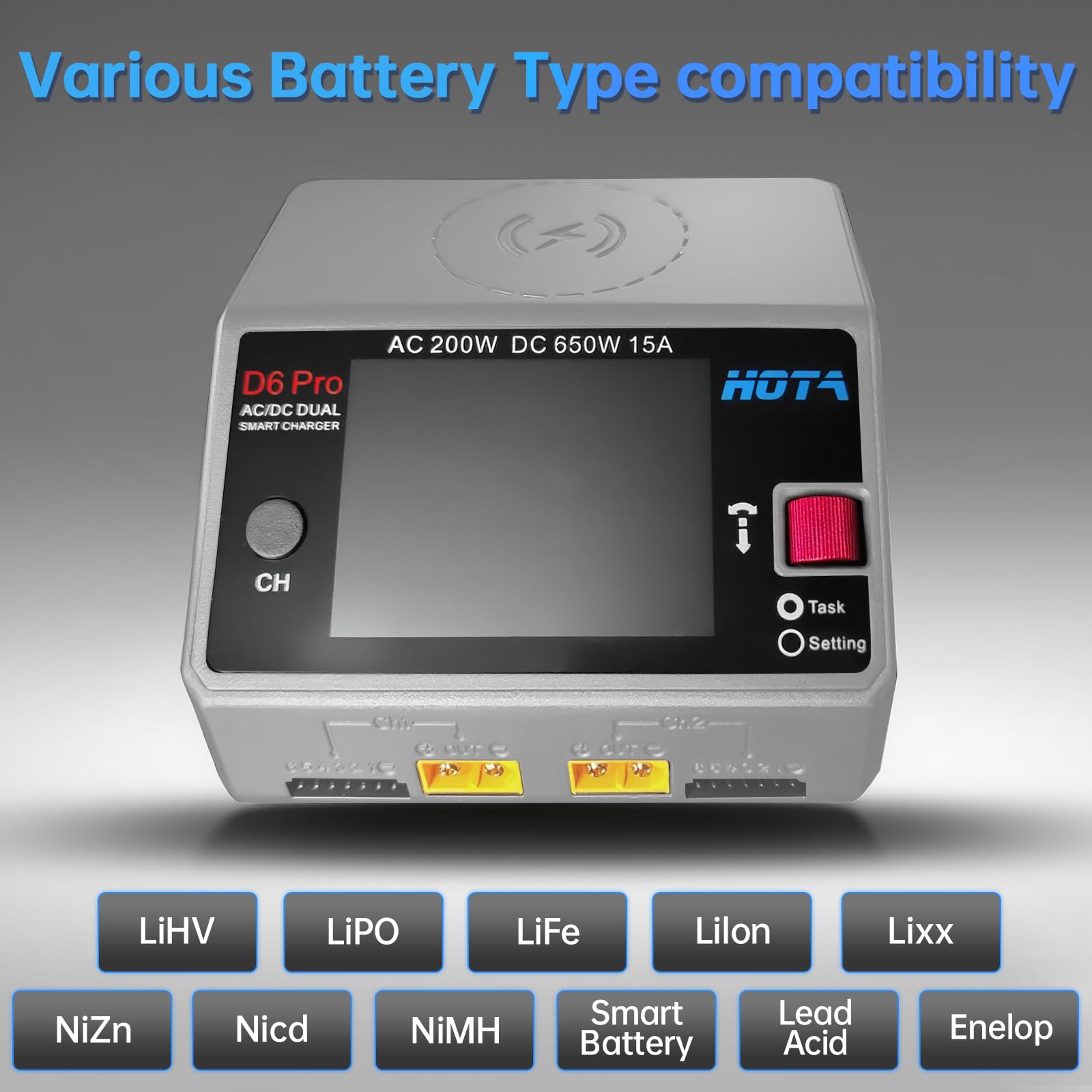 NEW HOTA D6 Pro Grey AC 200w D - Drone Battery Smart 评论和价格